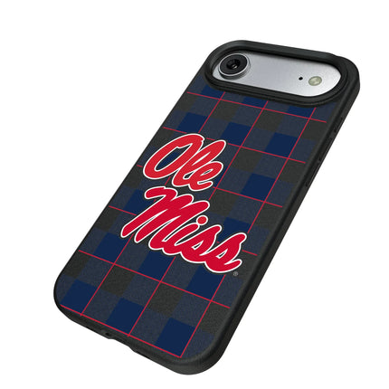 University of Mississippi Rebels Plaid MagSafe Compatible Phone Case for Apple iPhone