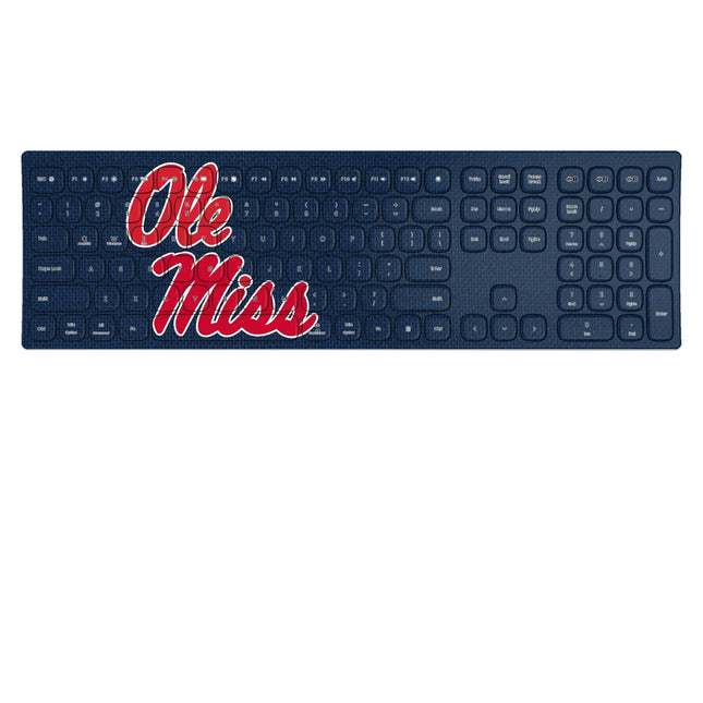 University of Mississippi Rebels Solid Curved Wireless Keyboard