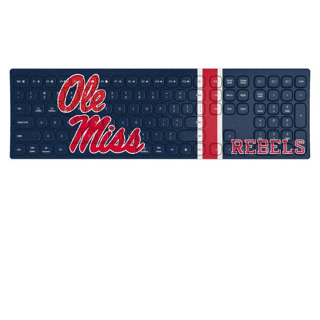 University of Mississippi Rebels Stripe Curved Wireless Keyboard