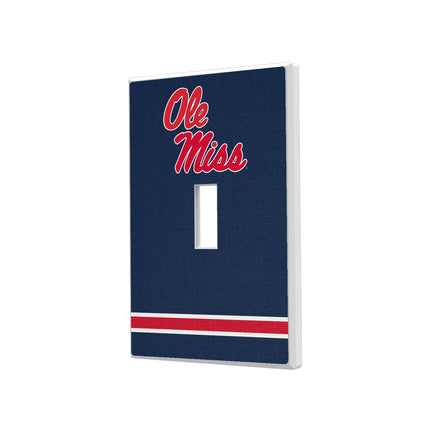 University of Mississippi Rebels Stripe Hidden-Screw Light Switch Plate