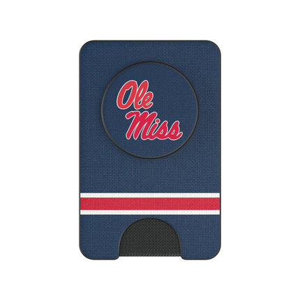 University of Mississippi Rebels Stripe PopSockets MagSafe-Compatible PopWallet+