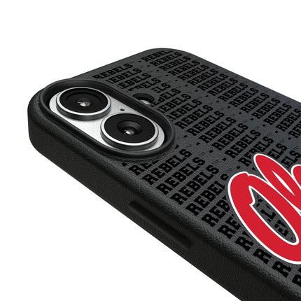 University of Mississippi Rebels Text Backdrop MagSafe Compatible Phone Case for Apple iPhone