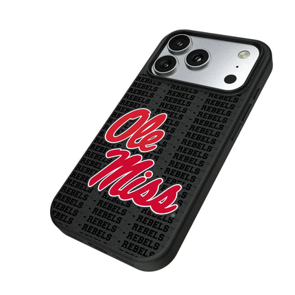 University of Mississippi Rebels Text Backdrop MagSafe Compatible Phone Case for Apple iPhone