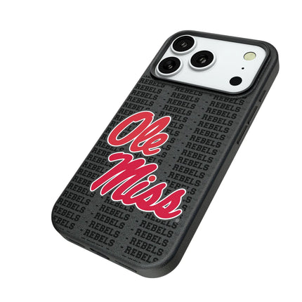 University of Mississippi Rebels Text Backdrop MagSafe Compatible Phone Case for Apple iPhone