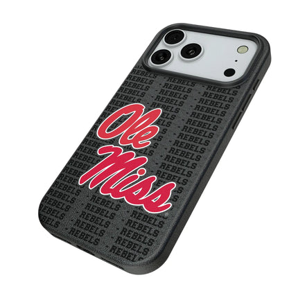 University of Mississippi Rebels Text Backdrop MagSafe Compatible Phone Case for Apple iPhone