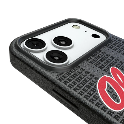 University of Mississippi Rebels Text Backdrop MagSafe Compatible Phone Case for Apple iPhone