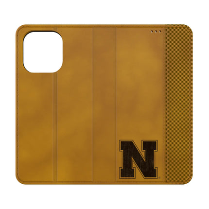 University of Nebraska Huskers Block N Burn Folio Phone Case for Apple iPhone