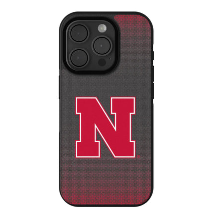 University of Nebraska Huskers Block N Linen Bump Phone Case for Apple iPhone