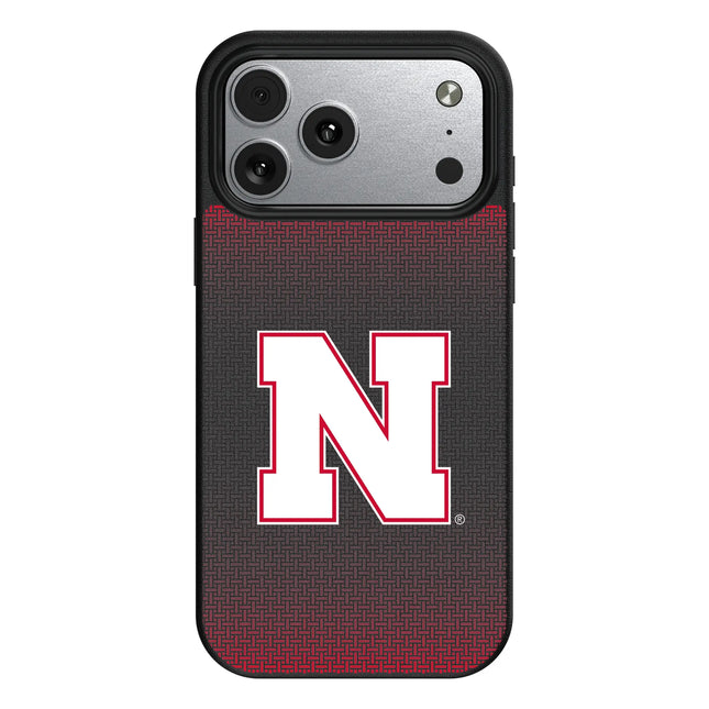 University of Nebraska Huskers Block N Linen MagSafe Compatible Phone Case for Apple iPhone