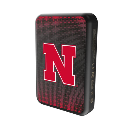 University of Nebraska Huskers Block N Linen Wireless Mag Power Bank