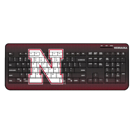 University of Nebraska Huskers Block N Linen Wireless USB Keyboard