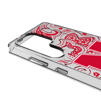 University of Nebraska Huskers Block N Paisley Clear Phone Case for Samsung Galaxy