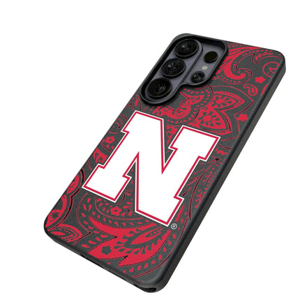 University of Nebraska Huskers Block N Paisley MagSafe Compatible Phone Case for Samsung Galaxy