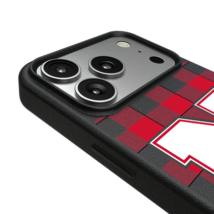 University of Nebraska Huskers Block N Plaid MagSafe Compatible Phone Case for Apple iPhone