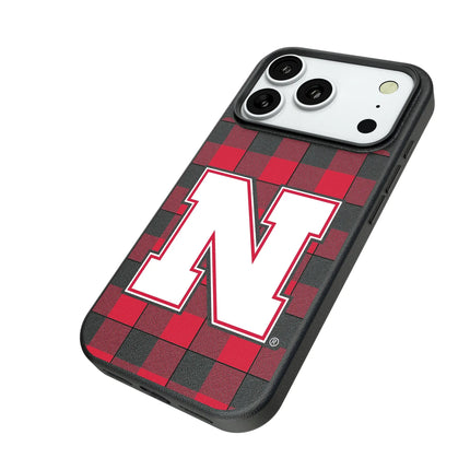 University of Nebraska Huskers Block N Plaid MagSafe Compatible Phone Case for Apple iPhone