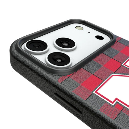 University of Nebraska Huskers Block N Plaid MagSafe Compatible Phone Case for Apple iPhone