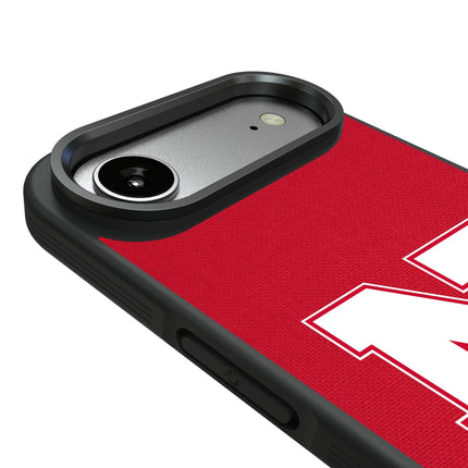 University of Nebraska Huskers Block N Solid Bump Phone Case for Apple iPhone