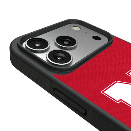 University of Nebraska Huskers Block N Solid Bump Phone Case for Apple iPhone