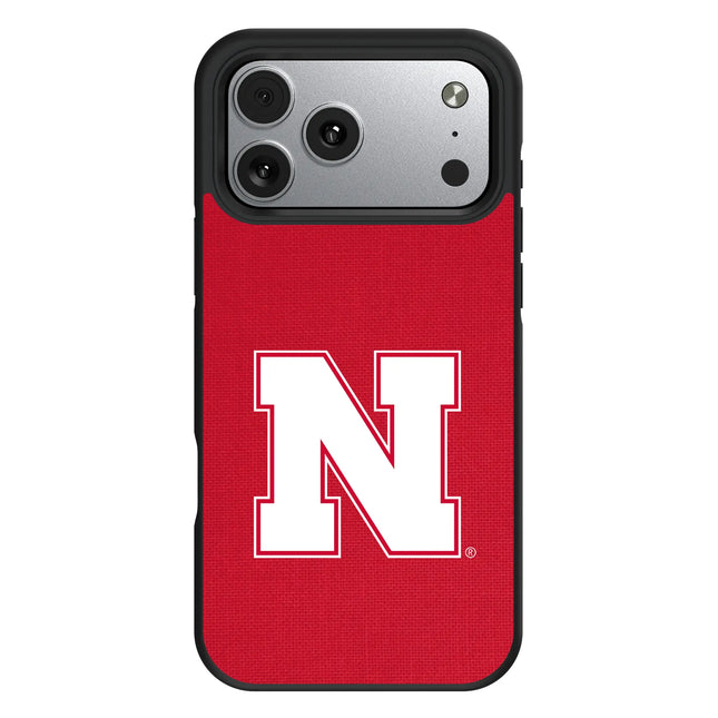 University of Nebraska Huskers Block N Solid Bump Phone Case for Apple iPhone