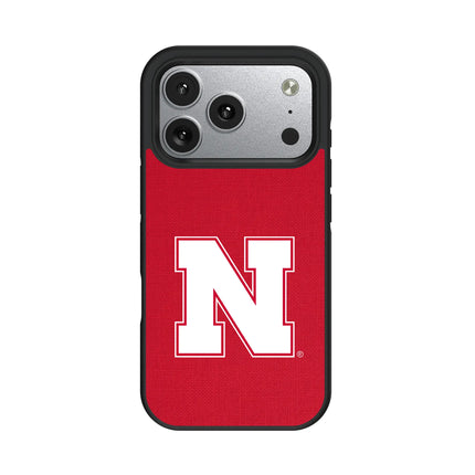 University of Nebraska Huskers Block N Solid Bump Phone Case for Apple iPhone
