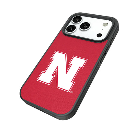 University of Nebraska Huskers Block N Solid Bump Phone Case for Apple iPhone