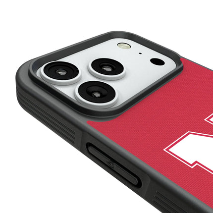 University of Nebraska Huskers Block N Solid Bump Phone Case for Apple iPhone