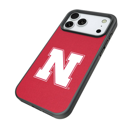 University of Nebraska Huskers Block N Solid Bump Phone Case for Apple iPhone