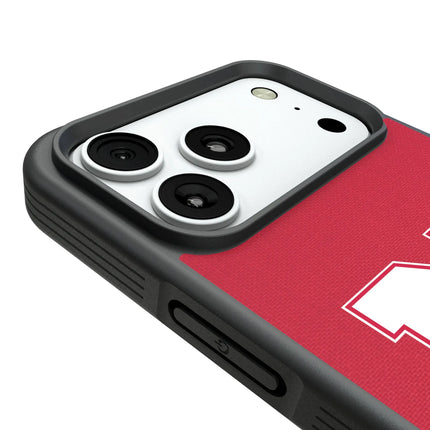 University of Nebraska Huskers Block N Solid Bump Phone Case for Apple iPhone