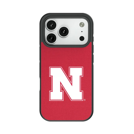 University of Nebraska Huskers Block N Solid Bump Phone Case for Apple iPhone