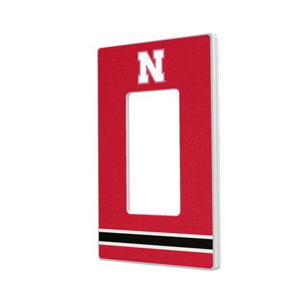 University of Nebraska Huskers Block N Stripe Hidden-Screw Light Switch Plate