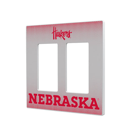 University of Nebraska Huskers Linen Hidden-Screw Light Switch Plate