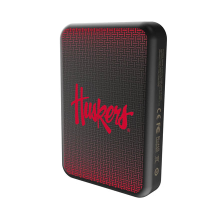 University of Nebraska Huskers Linen Wireless Mag Power Bank