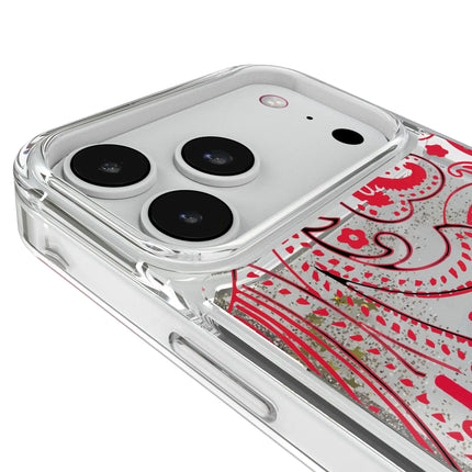 University of Nebraska Huskers Paisley Glitter Phone Case for Apple iPhone