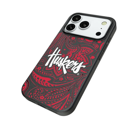 University of Nebraska Huskers Paisley MagSafe Compatible Phone Case for Apple iPhone