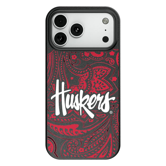 University of Nebraska Huskers Paisley MagSafe Compatible Phone Case for Apple iPhone