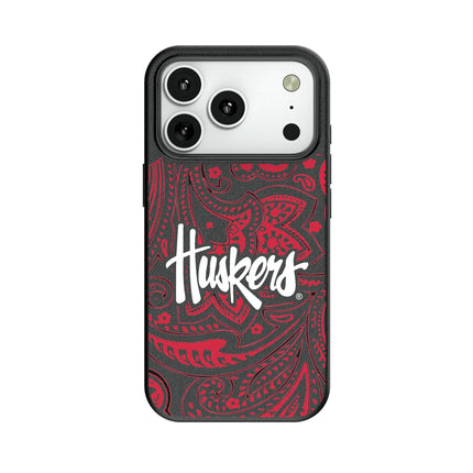 University of Nebraska Huskers Paisley MagSafe Compatible Phone Case for Apple iPhone