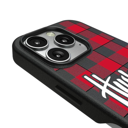 University of Nebraska Huskers Plaid MagSafe Compatible Phone Case for Apple iPhone