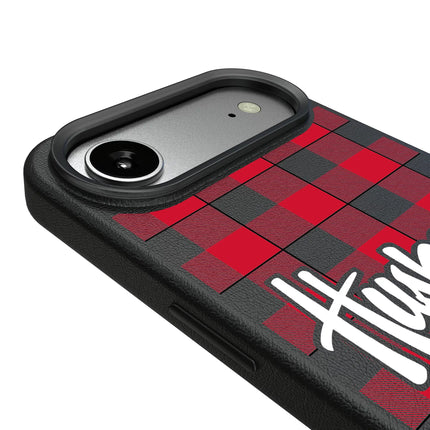 University of Nebraska Huskers Plaid MagSafe Compatible Phone Case for Apple iPhone
