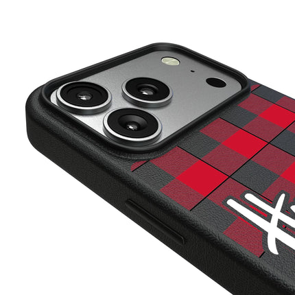 University of Nebraska Huskers Plaid MagSafe Compatible Phone Case for Apple iPhone
