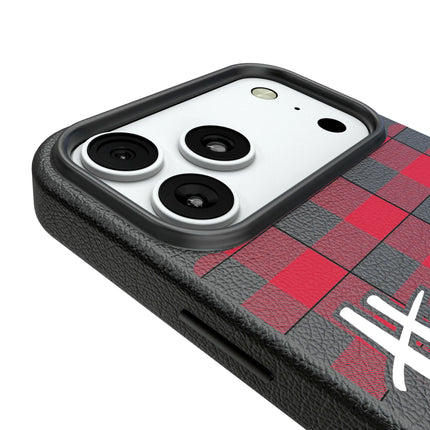 University of Nebraska Huskers Plaid MagSafe Compatible Phone Case for Apple iPhone