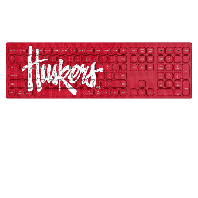 University of Nebraska Huskers Solid Curved Wireless Keyboard