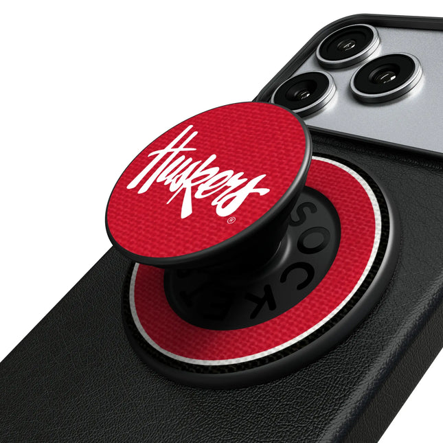 University of Nebraska Huskers Stripe PopSockets Magnetic Phone Grip and Stand