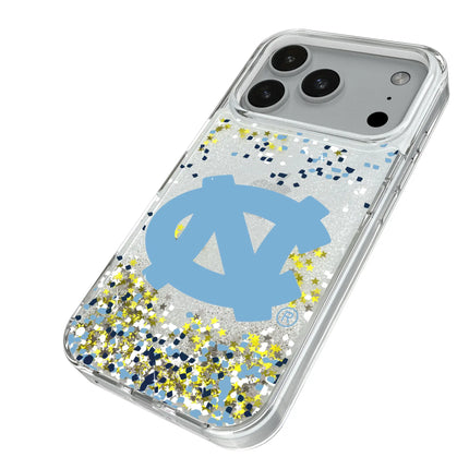University of North Carolina Tar Heels Confetti Glitter Phone Case for Apple iPhone
