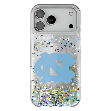 University of North Carolina Tar Heels Confetti Glitter Phone Case for Apple iPhone