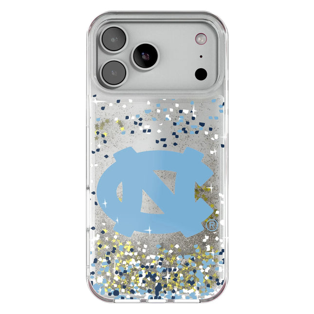University of North Carolina Tar Heels Confetti Glitter Phone Case for Apple iPhone
