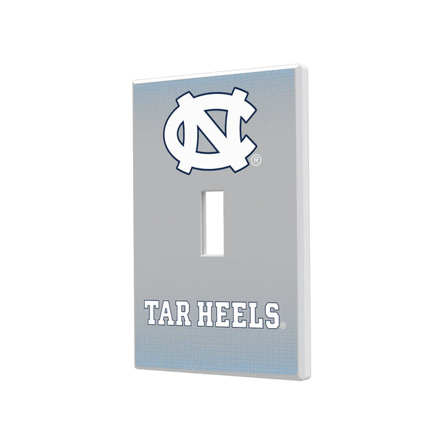 University of North Carolina Tar Heels Linen Hidden-Screw Light Switch Plate