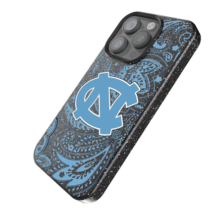 University of North Carolina Tar Heels Paisley Black Bling Phone Case for Apple iPhone