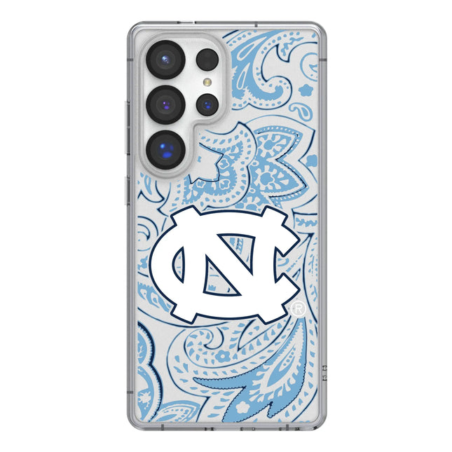 University of North Carolina Tar Heels Paisley Clear Phone Case for Samsung Galaxy