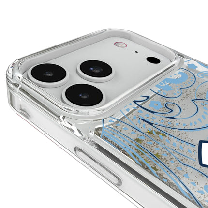 University of North Carolina Tar Heels Paisley Glitter Phone Case for Apple iPhone