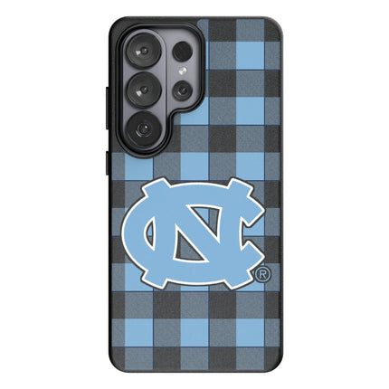 University of North Carolina Tar Heels Plaid MagSafe Compatible Phone Case for Samsung Galaxy